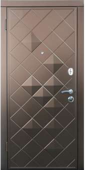 БРОНЕДВЕРІ Вхідні двері МОДЕЛЬ РОМБИ 3D В14.9